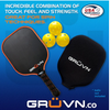 GRUVN RAW-13S Pickleball Paddle - Orange (Raw Carbon Fiber)
