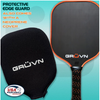 GRUVN RAW-13S Pickleball Paddle - Orange (Raw Carbon Fiber)