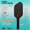 RAW-16H Pickleball Paddle - Orange (Raw Carbon Fiber)